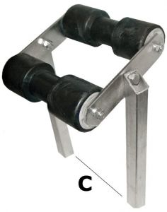 Rullo basculante centrale tubo 30 x 30 mm 