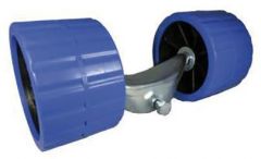 Staffa con rulli fissi blu 