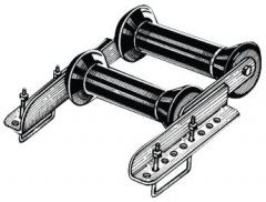 Rullo basculante posteriore 60 mm doppio 