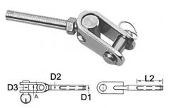 Terminale inox forcella snodata Ø 4mm 