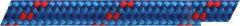Doppia treccia a basso stiramento blu mm 14 