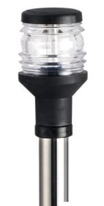 Asta Compact inox 100 cm fanale nero 