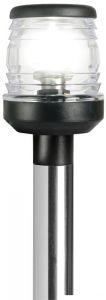 Asta inox abbattibile 60 cm fanale plastica nera 