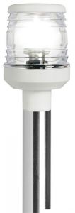 Asta inox abbattibile 60 cm fanale plastica bianca 