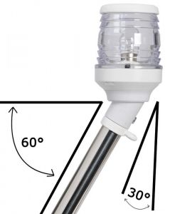 Asta estraibile fanale in asse bianco 100 cm 