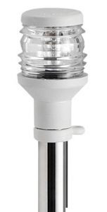 Asta inox telescopica fanale plastica bianca 