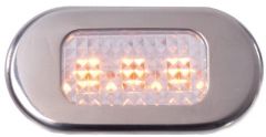 Luce cortesia inox 3 LED gialli 