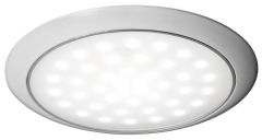 Luce LED ultrapiatta bianca con profilo inox