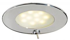 Plafoniera Adria LED inox con interruttore 