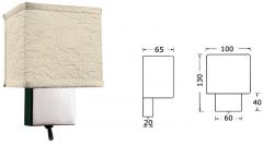 Applique ottone cromato con interruttore 
