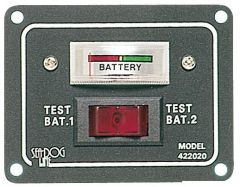 Pannellino tester per 2 batterie 