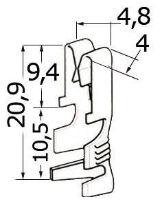 Contatti ottone 1/2,5 mm 