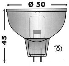 Lampadina alogena MR 16 24 V 