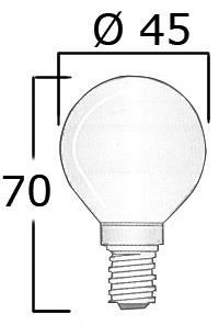 Lampadina 24 V 25 W E14 