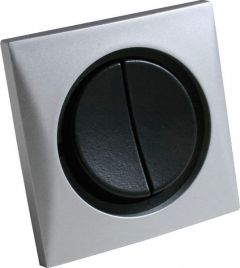 Interruttore doppio nichel/nero 