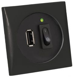 Presa USB nera 5 V 