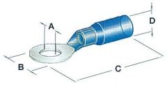 Occhioli stagni foro 4,3 mm blu 