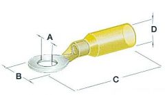 Occhioli stagni foro 5,3 mm giallo 