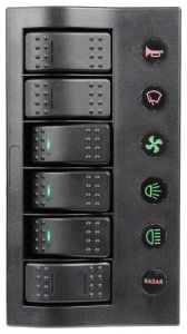 Pannello elettrico PCP Compact 6 interruttori  