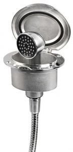 Box Elissa inox con doccia Keji tubo Nylon 4 m