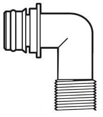 Portagomma 90° filettato 1/2" 