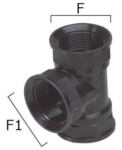 Raccordo a T termopolimero 1"-1" 