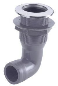 Scarico testa inox 90° 1" x 20 mm corto 
