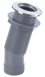 Scarico testa inox 15° 50 mm x 2" 1/4 con valvola 