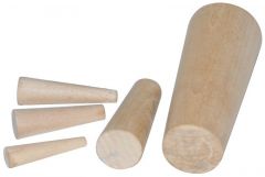Serie di 10 coni in legno 8-38 mm 
