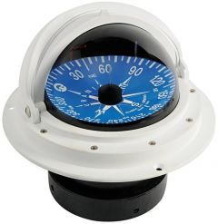 Bussola Riviera 4" con coperchio bianca/blu rosa piana