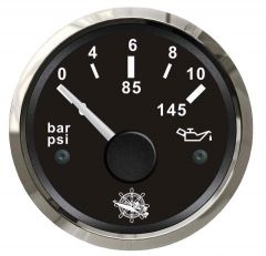 Indicatore pressione olio 0/10 bar nero/lucida 