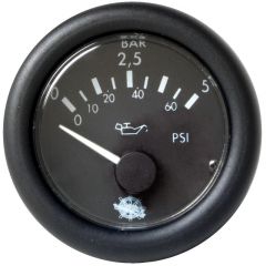 Indicatore pressione olio Guardian 0-5 bar 24 V nero 