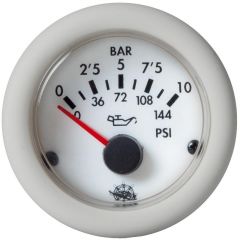 Indicatore pressione olio Guardian 0-5 bar 24 V bianco