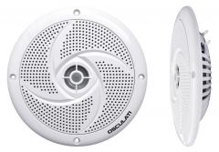 Casse stereo ultra piatte doppio cono bianche 4"