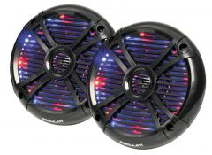 Casse a due vie con LED RGB progr. 6,25'' nere 