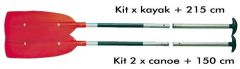 Coppia pagaie smontabili 150 cm 