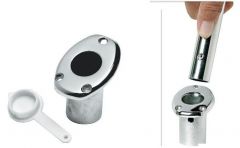 Base portabandiera ad incasso inox per 35.392.01