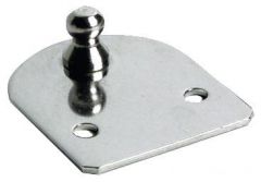 Piastrina inox piana sfera 10 mm 