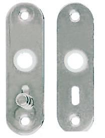 Coppia placche ottone cromato 