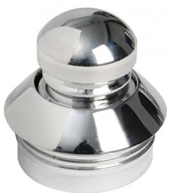 Pomello ottone cromato con ghiera mm19 