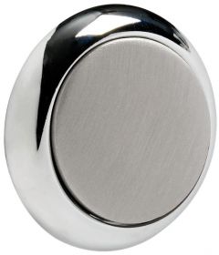 Pomolo con ghiera tipo round in acciaio inox AISI 316