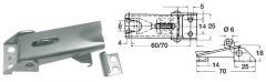 Chiusura a leva regolabile 70x25mm 