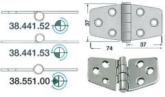 Cerniera inox 74x37 mm nodo rovesciato