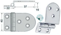 Cerniera inox a sbalzo 59x40 mm