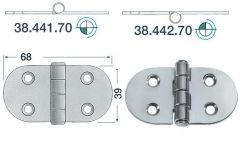 Cerniera inox 68x39 mm nodo sporgente