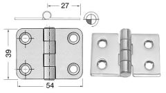 Cerniera inox 54x39 mm nodo sporgente