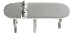 Cerniera inox AISI 316 126x40 mm in microfusione apertura standard con prigionieri