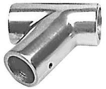 Raccordo lega leggera T 60° 25 mm 