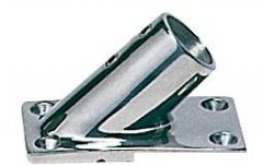 Base rettangolare inox 45° 22 mm 