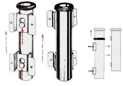 Portacanne parete inox 42 mm 